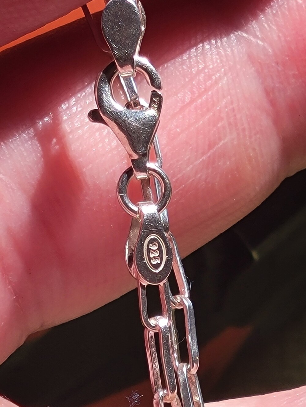 16" 925 Sterling Silver Paperclip Chain Necklace w/ Lobster Clasp - 2.7mm thick